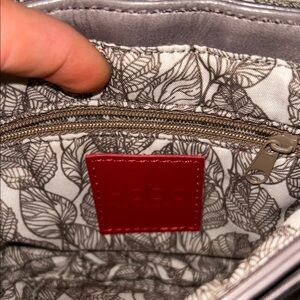 Chic Red and Gray Women's Shoulder Bag
